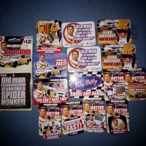 Lot of Talladega Nights Ricky Bobby Movie Magnets, Buttons, Air Freshener